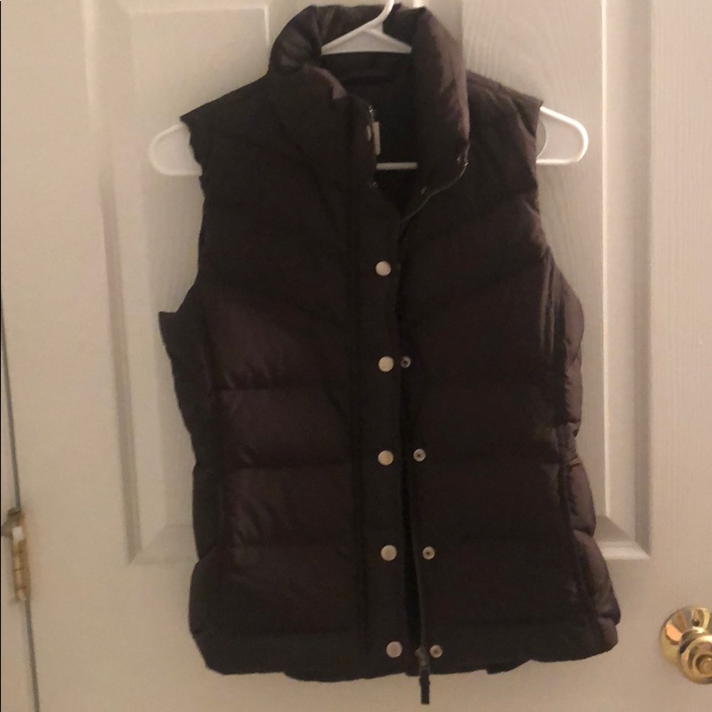 J.Crew brown puffer vest, XS
